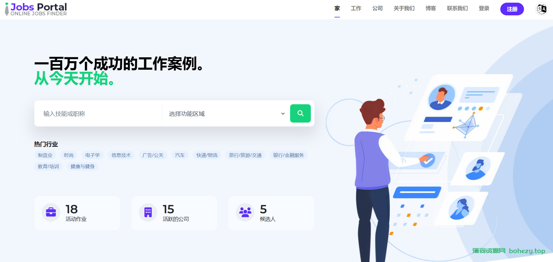 Jobs Portal求职招聘系统Laravel源码